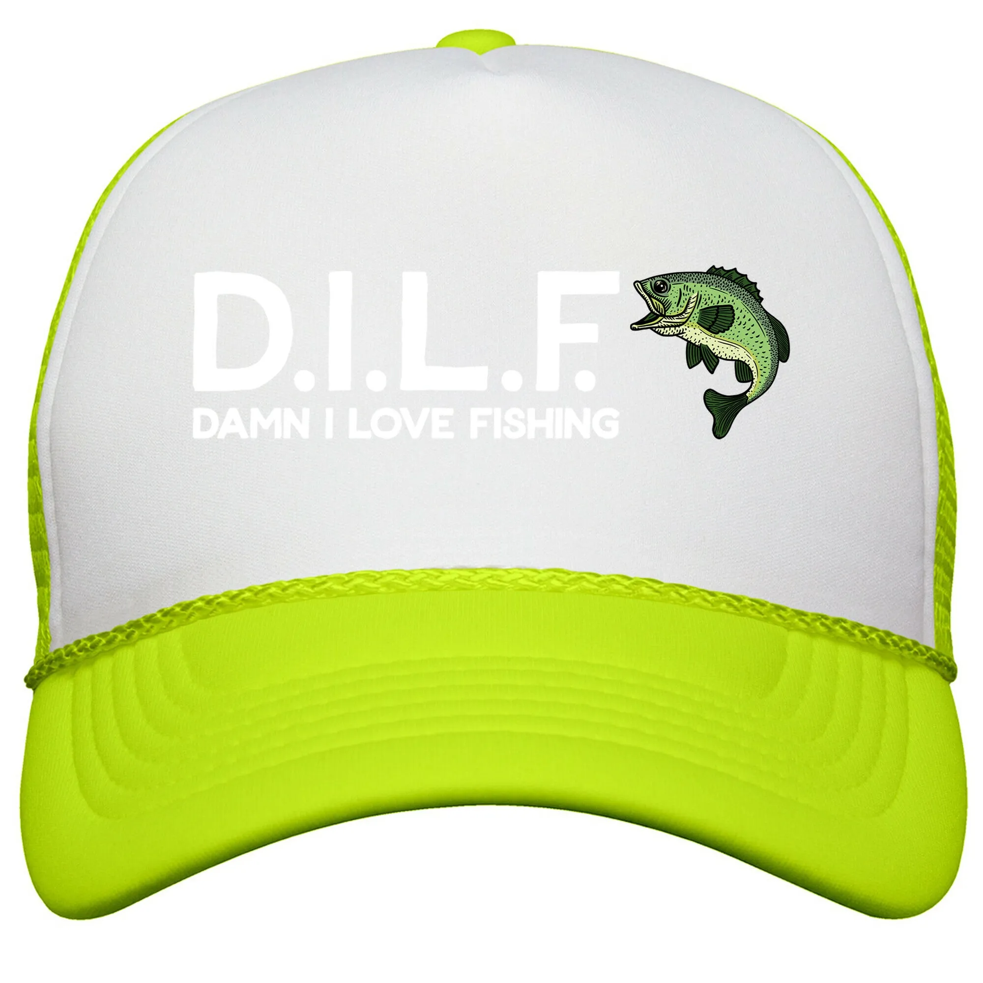 D.I.L.F. Damn I Love Fishing Snapback Trucker Hat