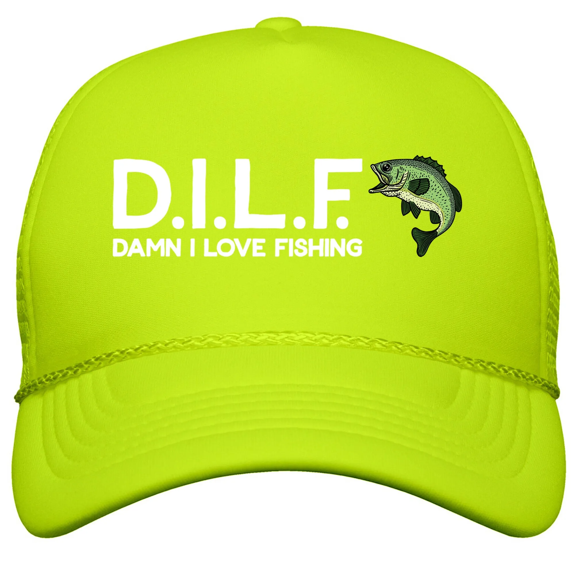 D.I.L.F. Damn I Love Fishing Snapback Trucker Hat
