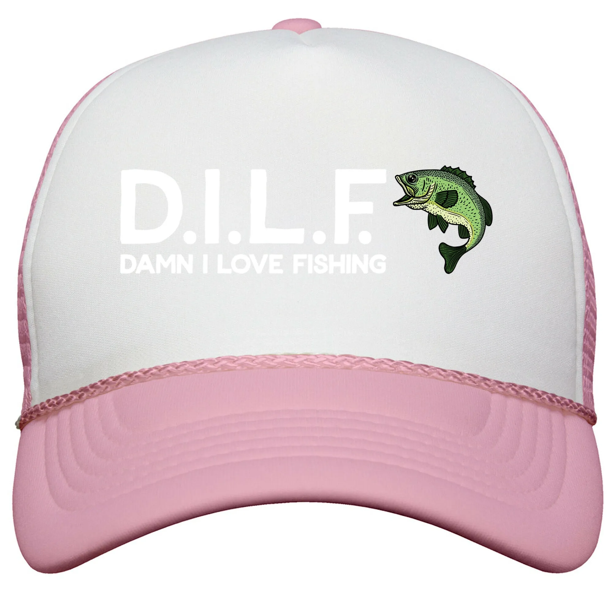 D.I.L.F. Damn I Love Fishing Snapback Trucker Hat