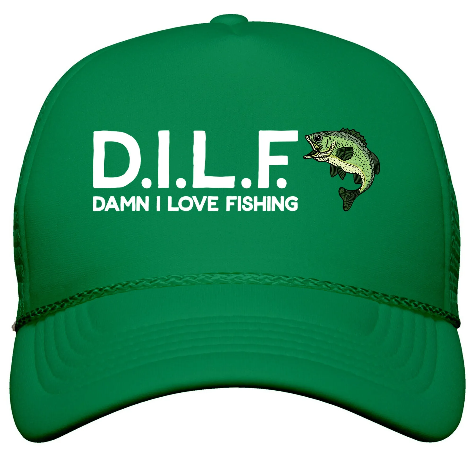 D.I.L.F. Damn I Love Fishing Snapback Trucker Hat