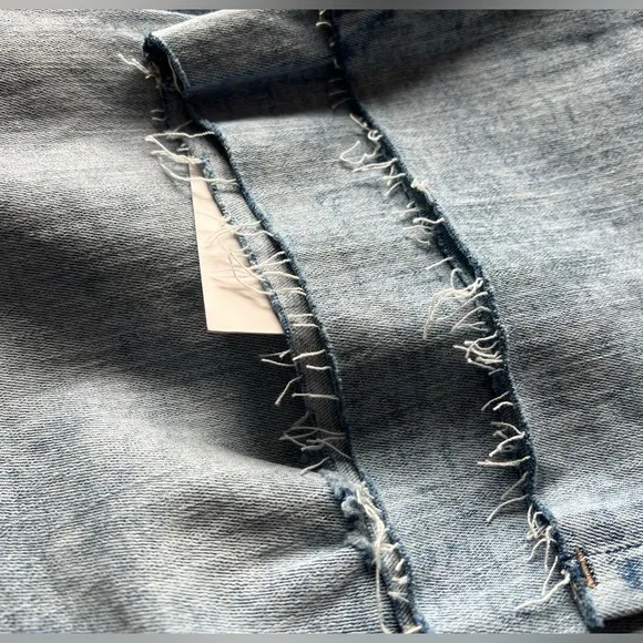 DL1961 Patti Straight Jeans High Rise Ankle Lt Seaglass Distressed Blue NWT 18W