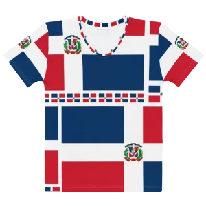 Dominican Republic Flag All-Over Collage Women's T-shirt
