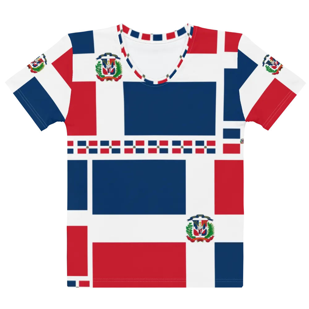 Dominican Republic Flag All-Over Collage Women's T-shirt