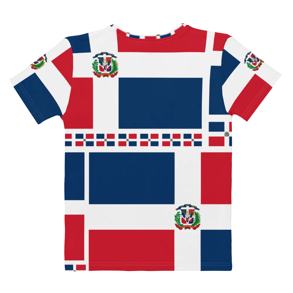 Dominican Republic Flag All-Over Collage Women's T-shirt
