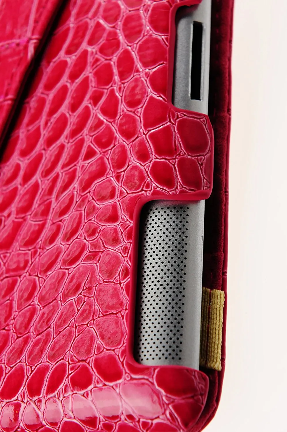Dragonpad? 360 Degrees Rotating Stand Pu Leather Case for Ipad 3 (Pink Crocodile Color)