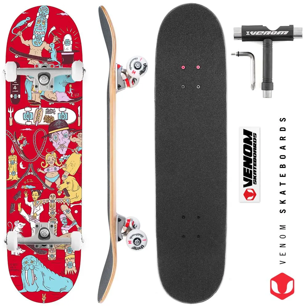 Drawing Boards No. 1 101 Uses for a Skateboard x Venom Skateboards Custom Complete Skateboard - 8.25"