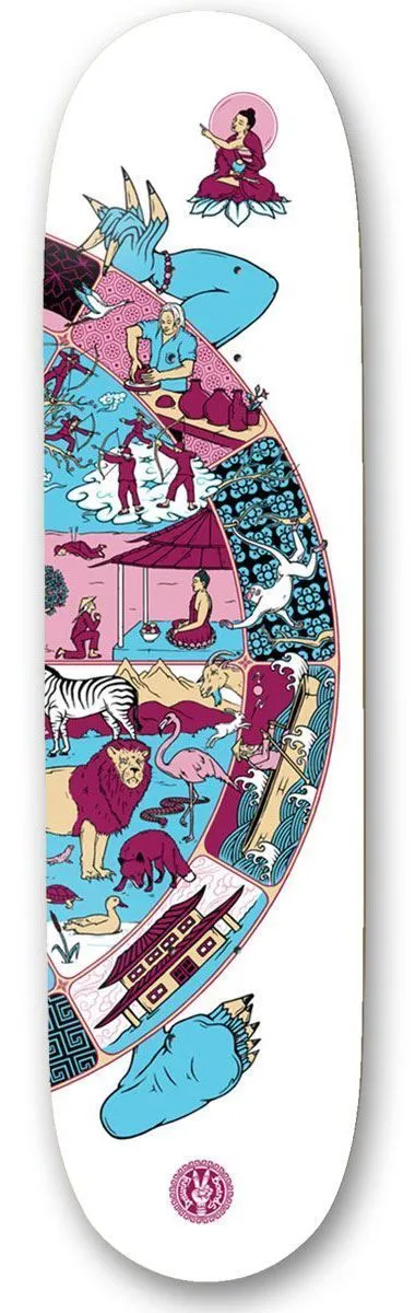 Drawing Boards Wheel of Life 3 Custom Complete Skateboard - 8.25"