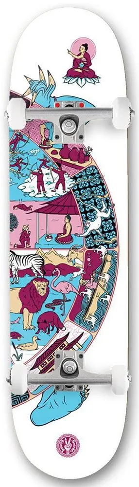 Drawing Boards Wheel of Life 3 Custom Complete Skateboard - 8.25"