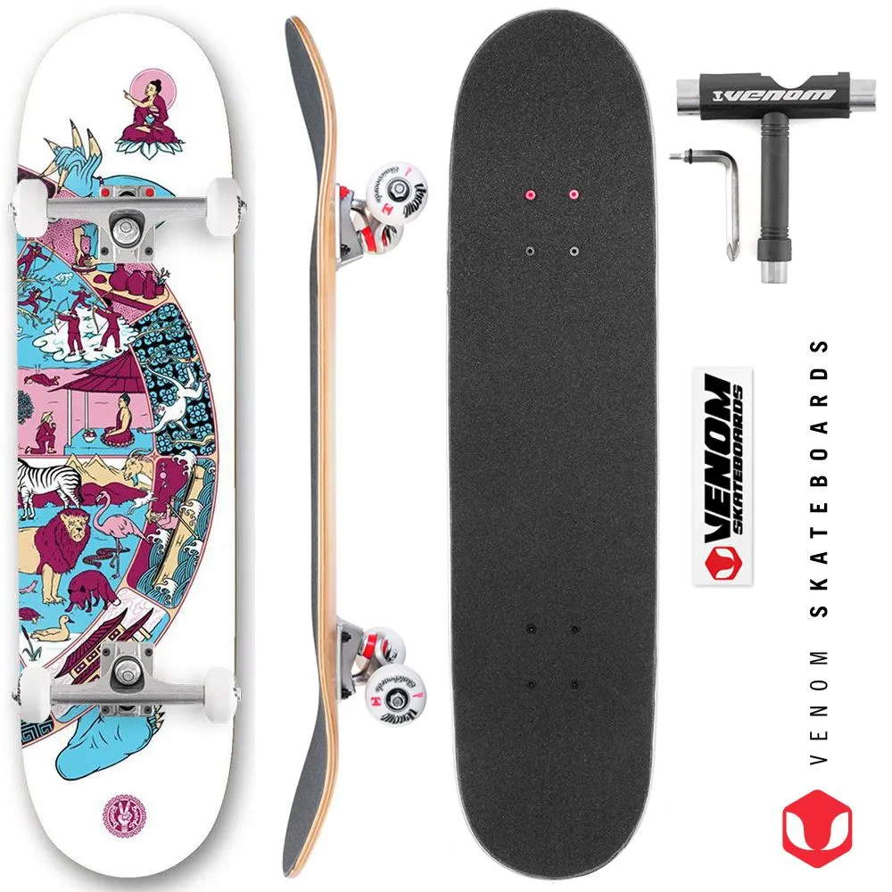 Drawing Boards Wheel of Life 3 Custom Complete Skateboard - 8.25"