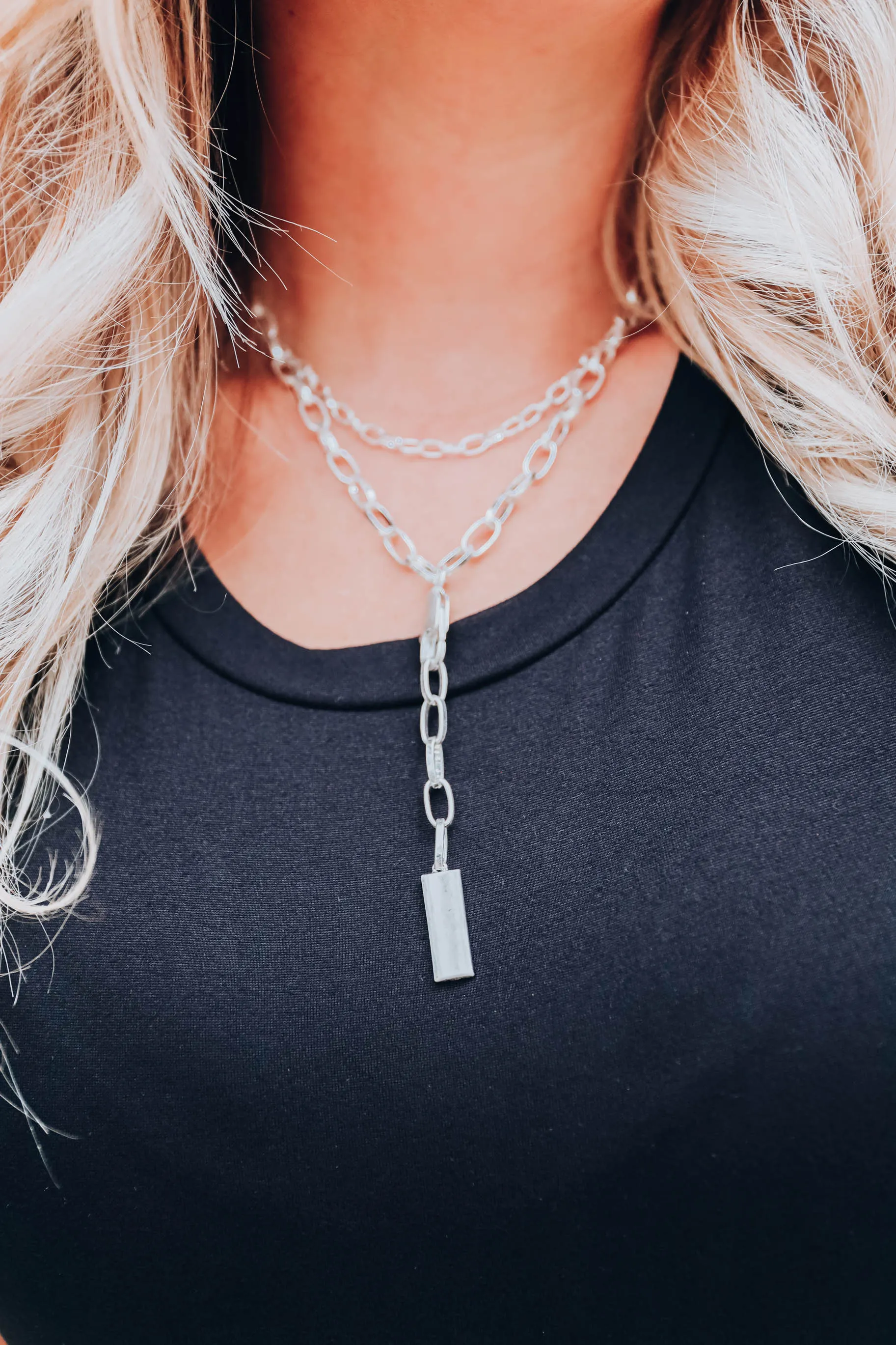 Dream State Layered Necklace - Silver
