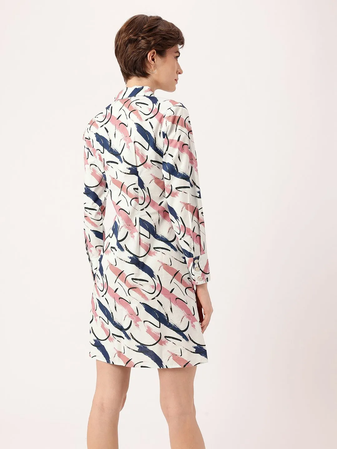 DressBerry Artsy Vibes Galore Street Smart Shirt Style Dress