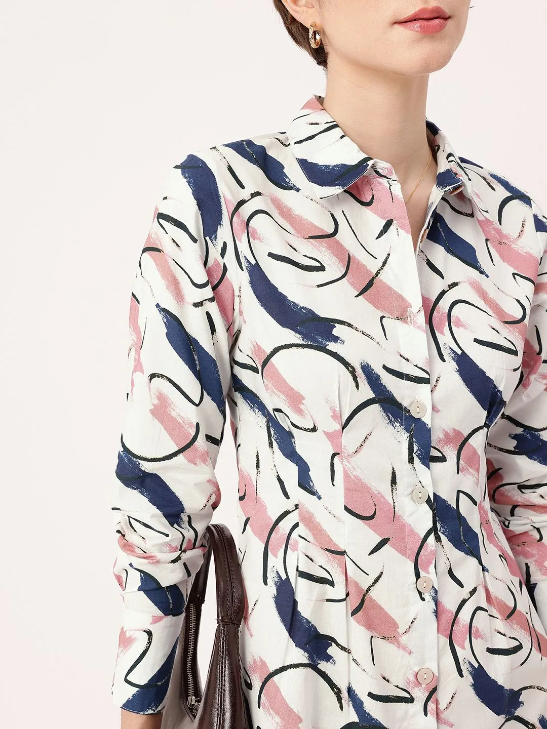 DressBerry Artsy Vibes Galore Street Smart Shirt Style Dress