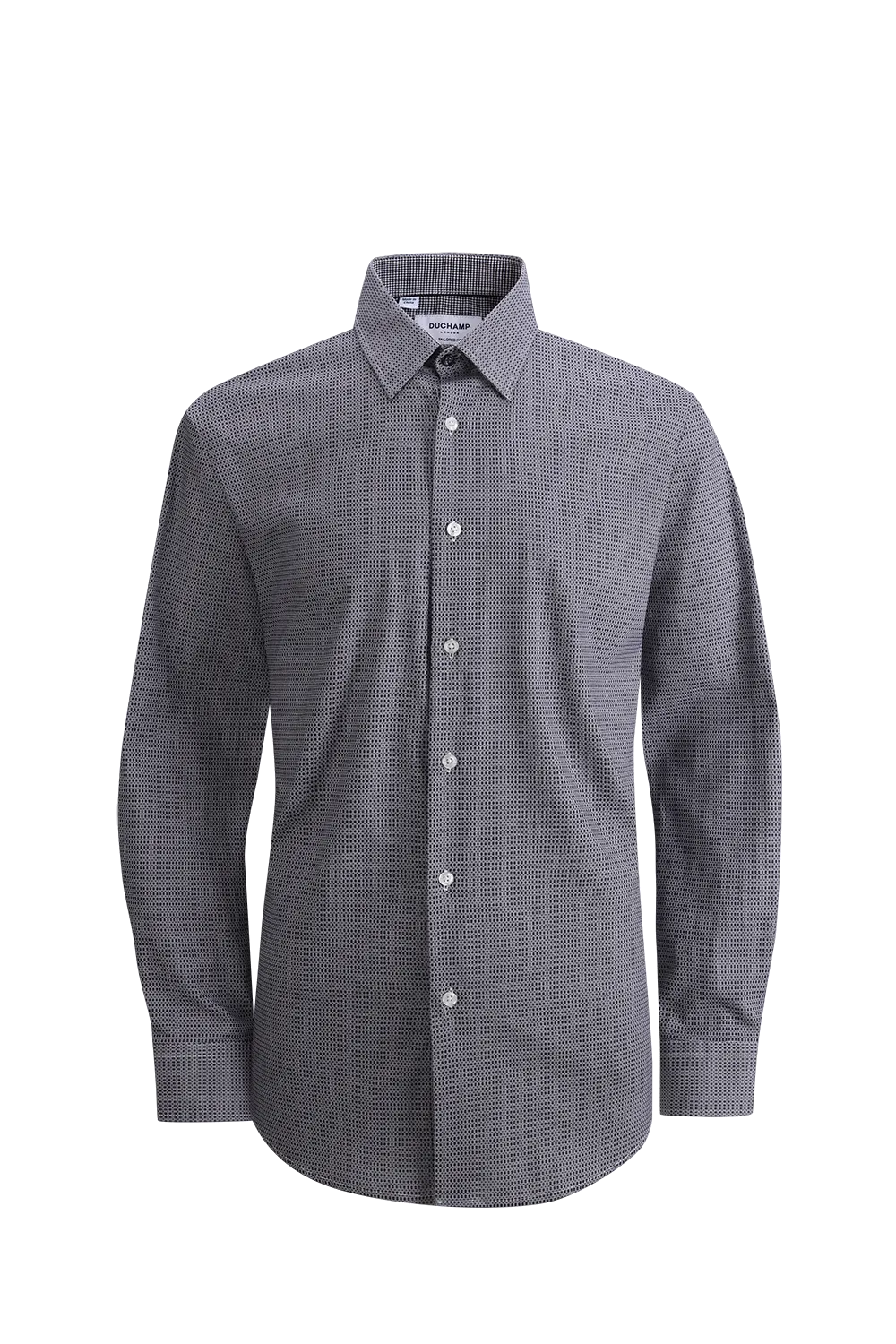 Duchamp London Navy Dot Dress Shirt