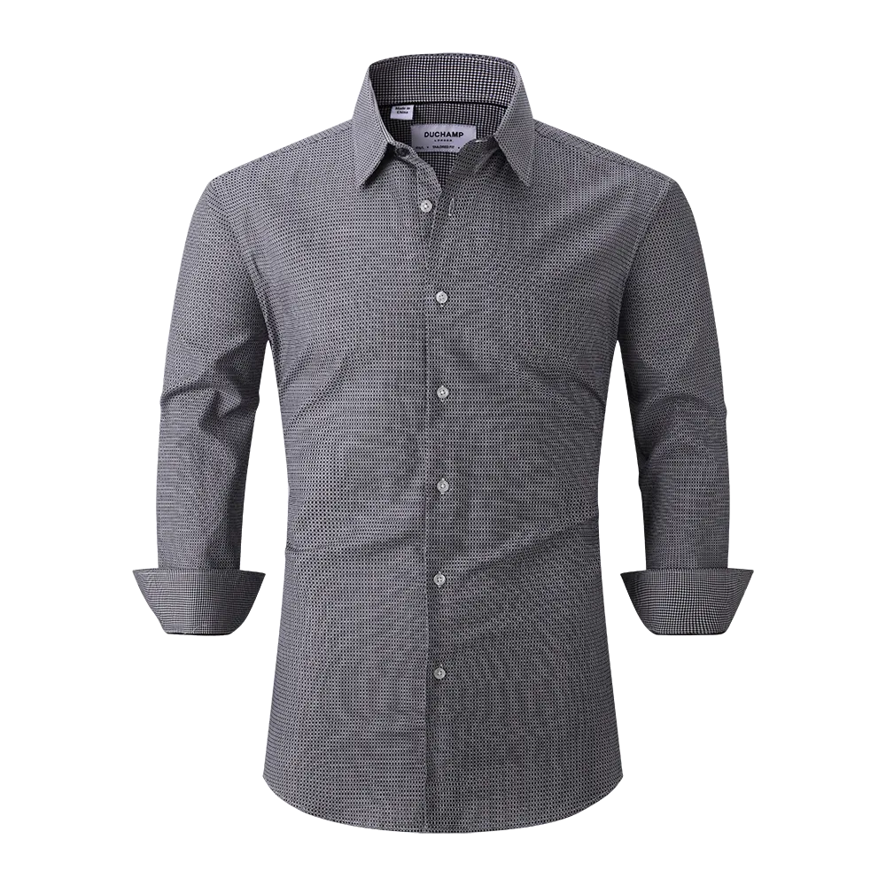 Duchamp London Navy Dot Dress Shirt