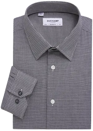 Duchamp London Navy Dot Dress Shirt