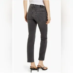 Edwin Bree Slim Straight Crop Raw Hem Jeans Washed Black Size 33 NEW!
