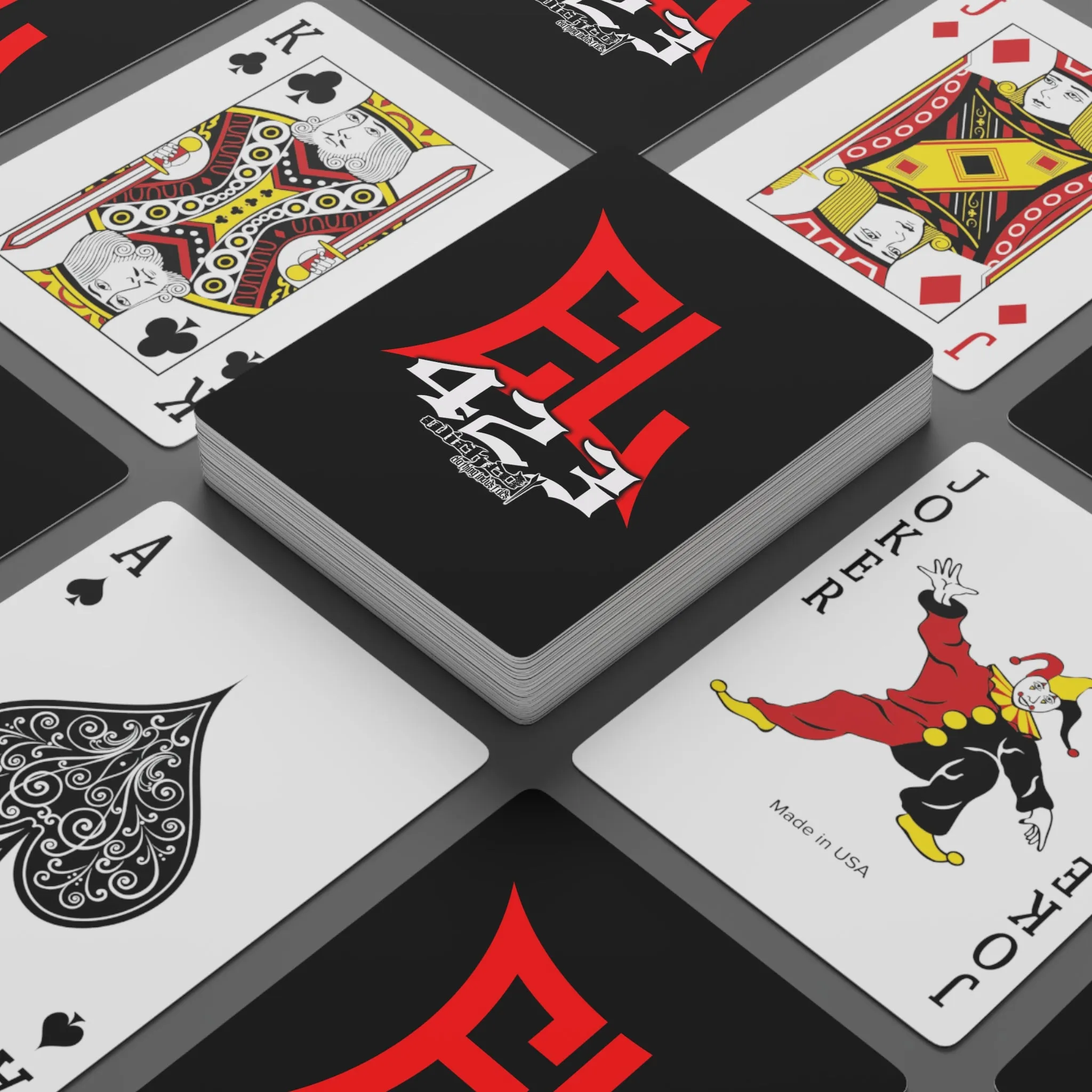 EL423 Red Bold/ Poker Cards