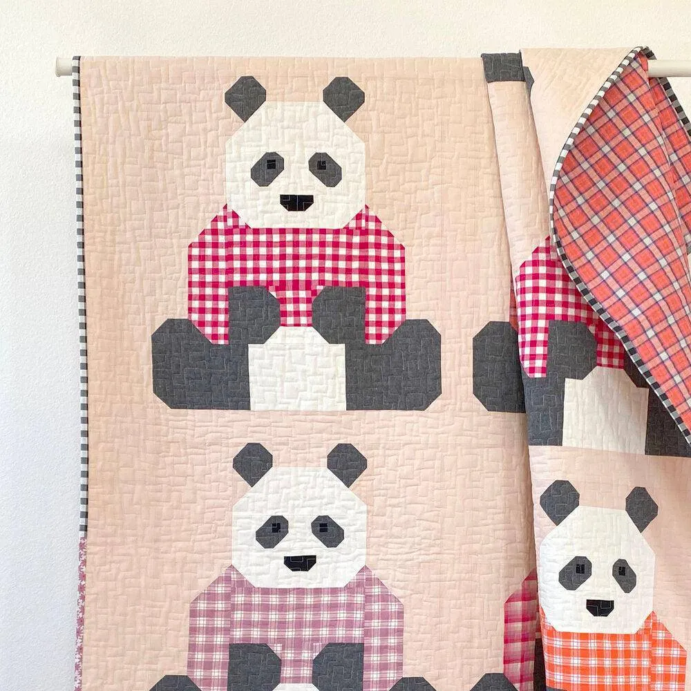 Elizabeth Hartman - Pandas In Sweaters - Small & Large Quilt & Pillow Pattern