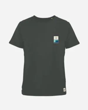 ELSK® BAGSØ2 PCH BRUSHED T-SHIRT - STONE GREEN