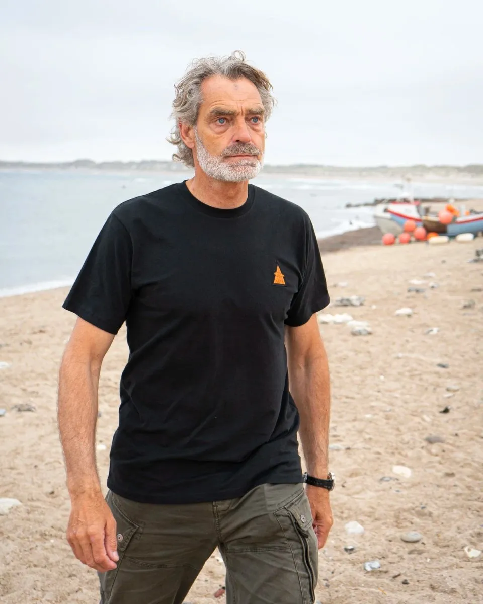 ELSK® RAY PCH  BRUSHED MEN'S TEE - DUSTY BLACK
