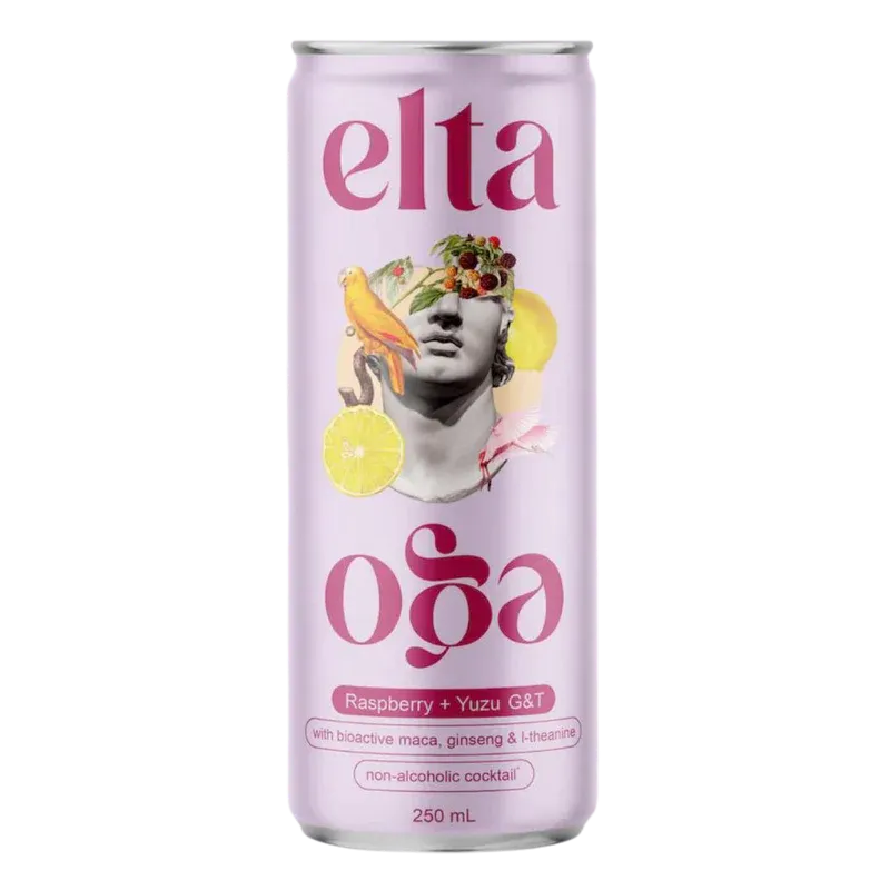 Elta Ego Cocktails Non Alcoholic Raspberry & Yuzu GnT 4x250mL
