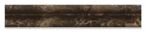 Emperador Dark Marble Polished 2 X 12 Crown Mercer Molding - Box of 5 Pcs.