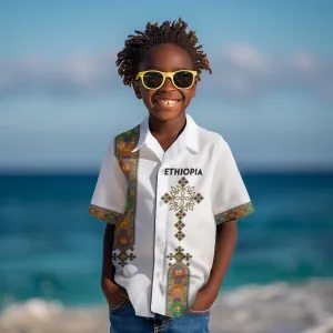 Ethiopia Saba Kemis Kid Hawaiian Shirt Lion Of Judah LT15