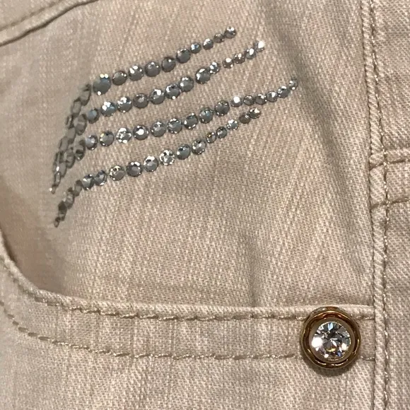 EUC Angelo Marani Bling Jewel Embellished Jeans