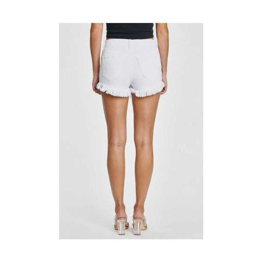 Eunina High Rise Cut Off Lulu Short - White Pepper