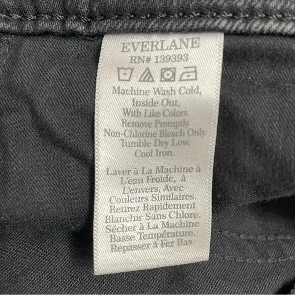 Everlane The Way High Rise Skinny Jean in Ash Aged Black Wash Women’s Size 26