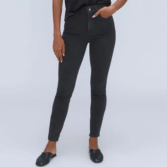 Everlane The Way High Rise Skinny Jean in Ash Aged Black Wash Women’s Size 26