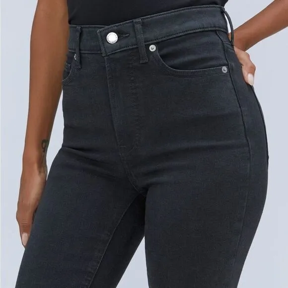 Everlane The Way High Rise Skinny Jean in Ash Aged Black Wash Women’s Size 26
