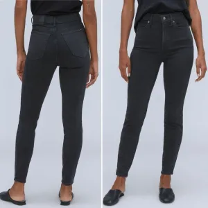Everlane The Way High Rise Skinny Jean in Ash Aged Black Wash Women’s Size 26
