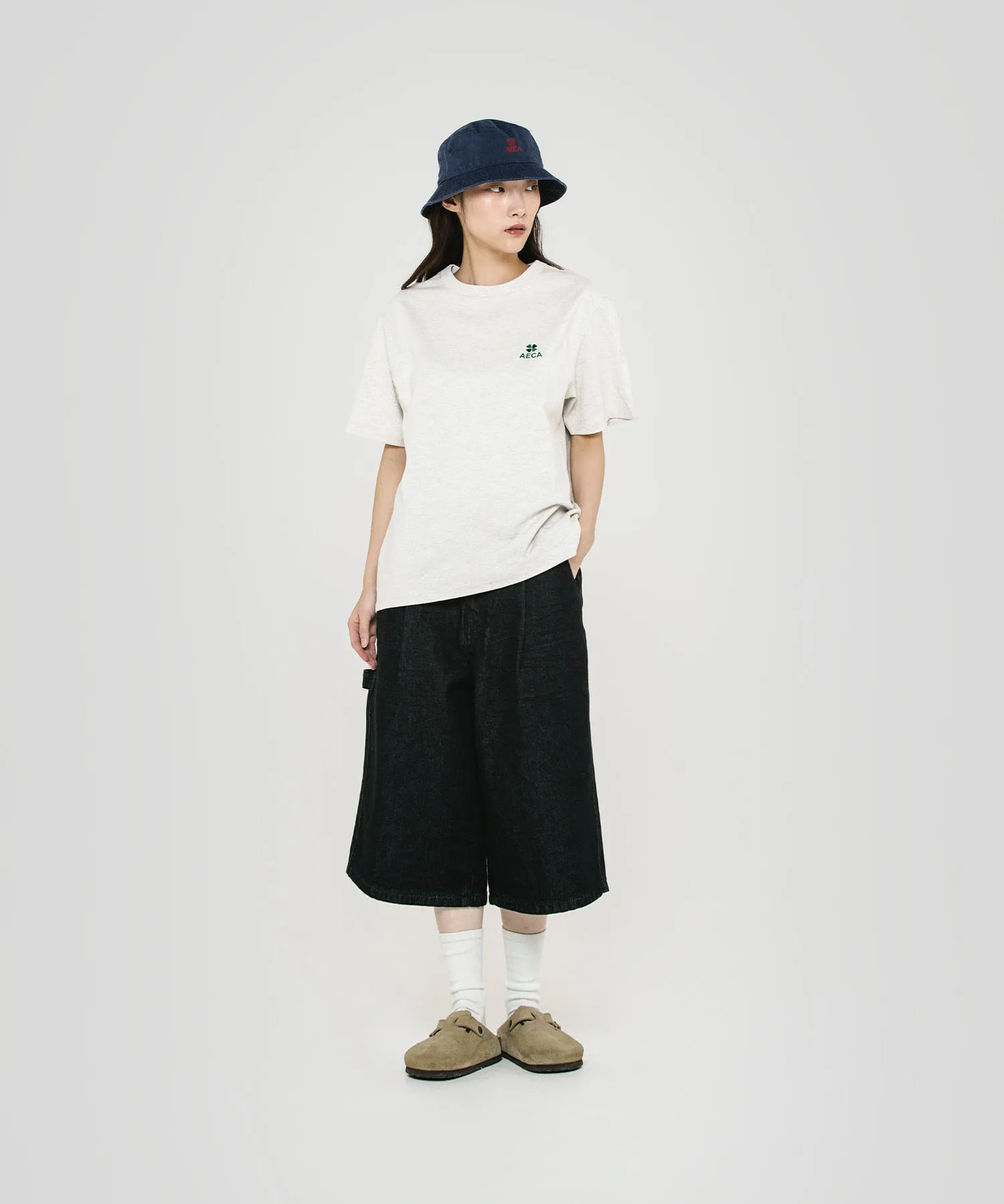 EVERYDAY AECA CLOVER HALF SLEEVE TEE-OATMEAL