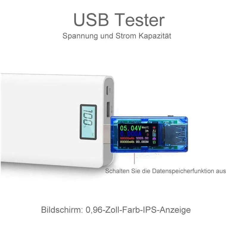 Farbbildschirm Digitaler voltmeter Amperemeter USB Ladegerät Tester Multimeter