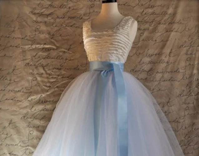 Fashion 21" Long Two Tone Mini Women Tulle Skirts Princess Adult Tutu Ball Gown