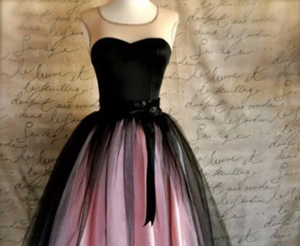 Fashion 21" Long Two Tone Mini Women Tulle Skirts Princess Adult Tutu Ball Gown