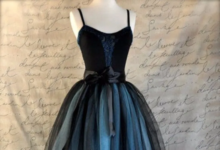 Fashion 21" Long Two Tone Mini Women Tulle Skirts Princess Adult Tutu Ball Gown