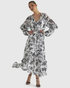 Fate & Becker Say So Dress White Floral