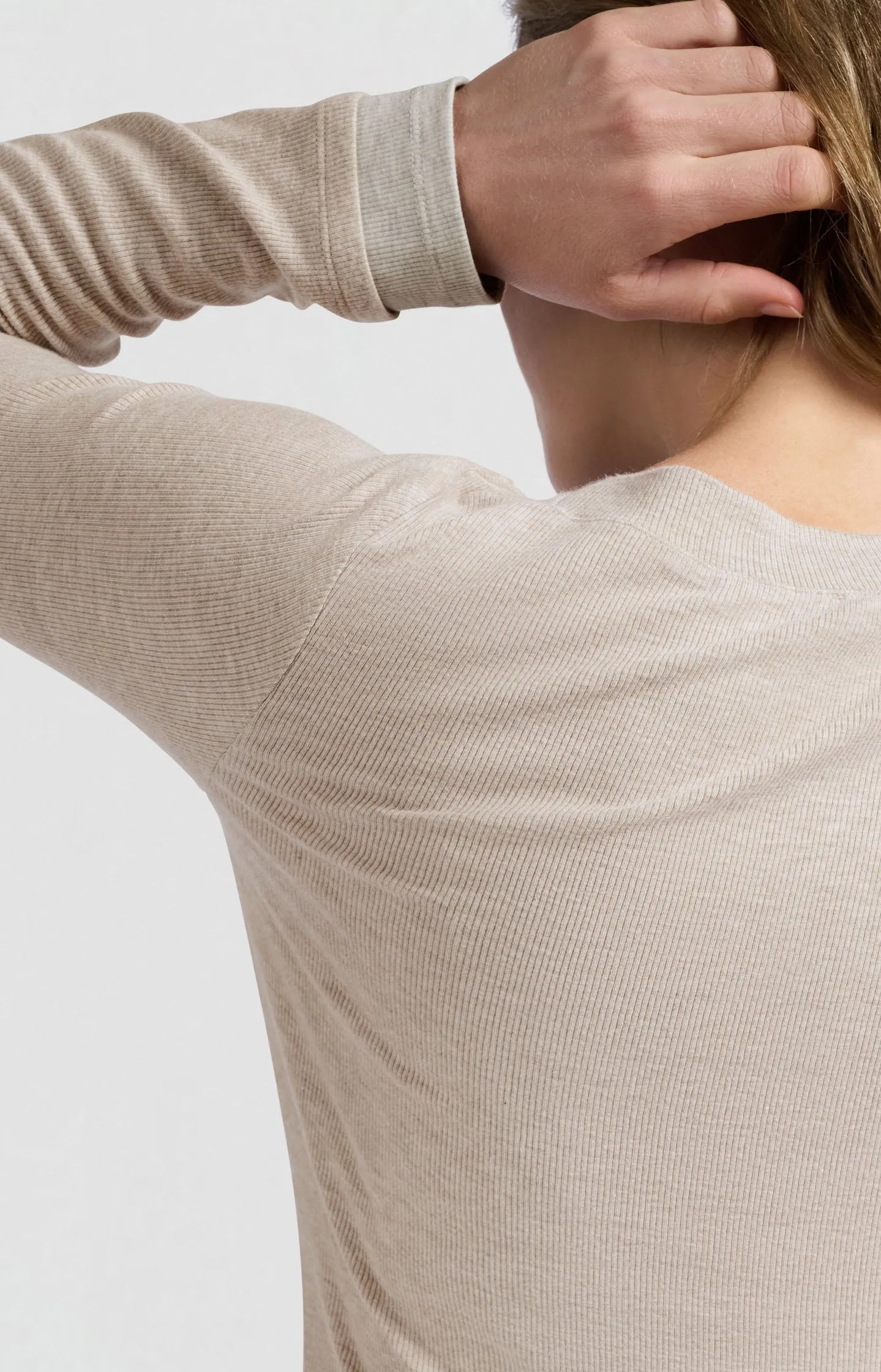 Faux double-layered top with contrasting trim details