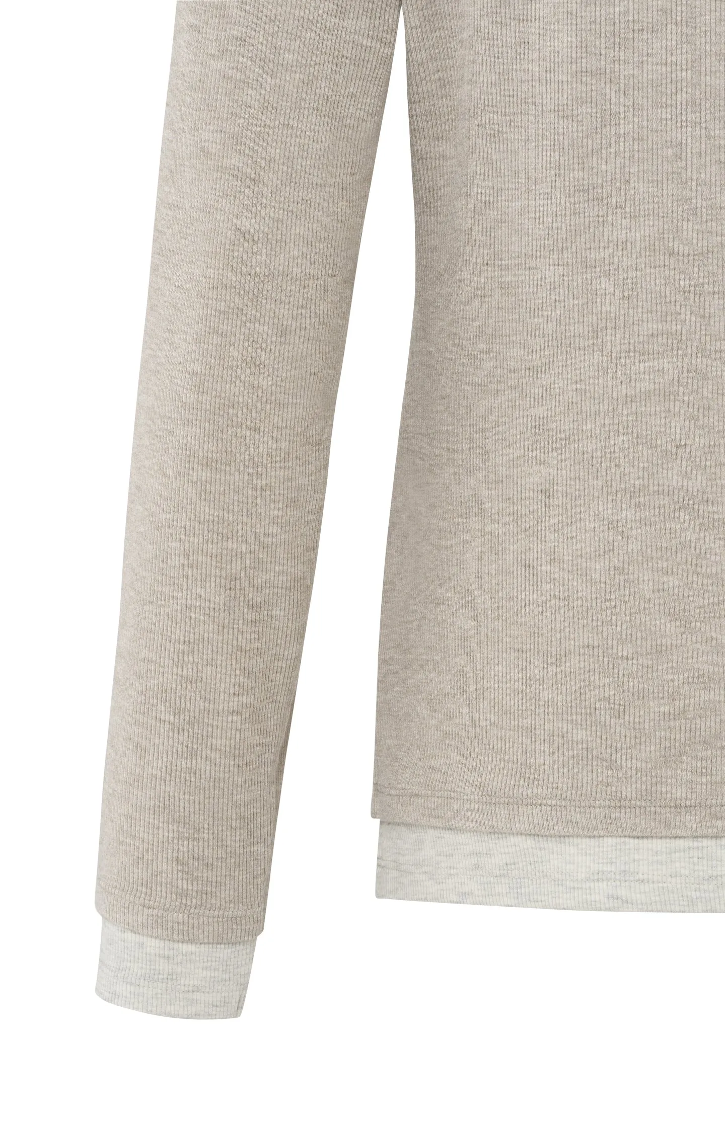 Faux double-layered top with contrasting trim details