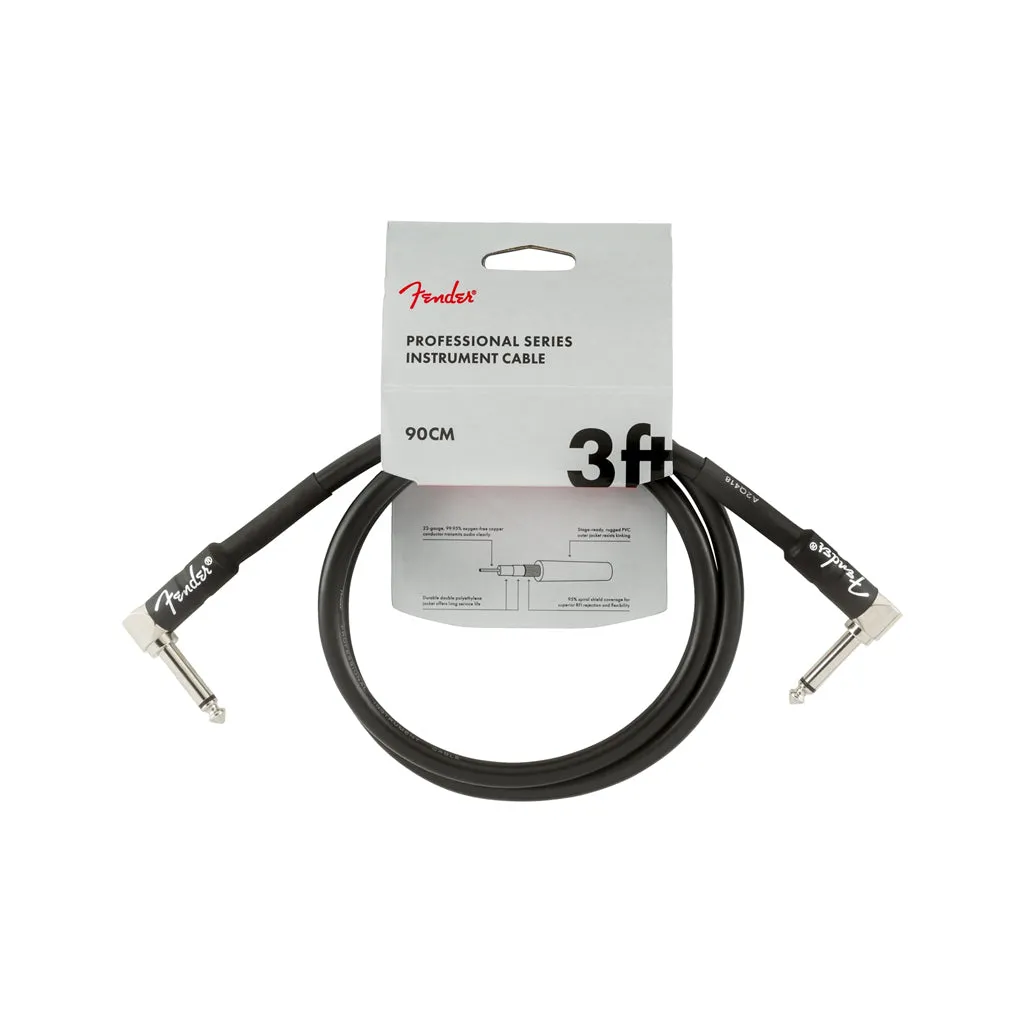 Fender Professional Series Instrument Cable, 3ft, Black