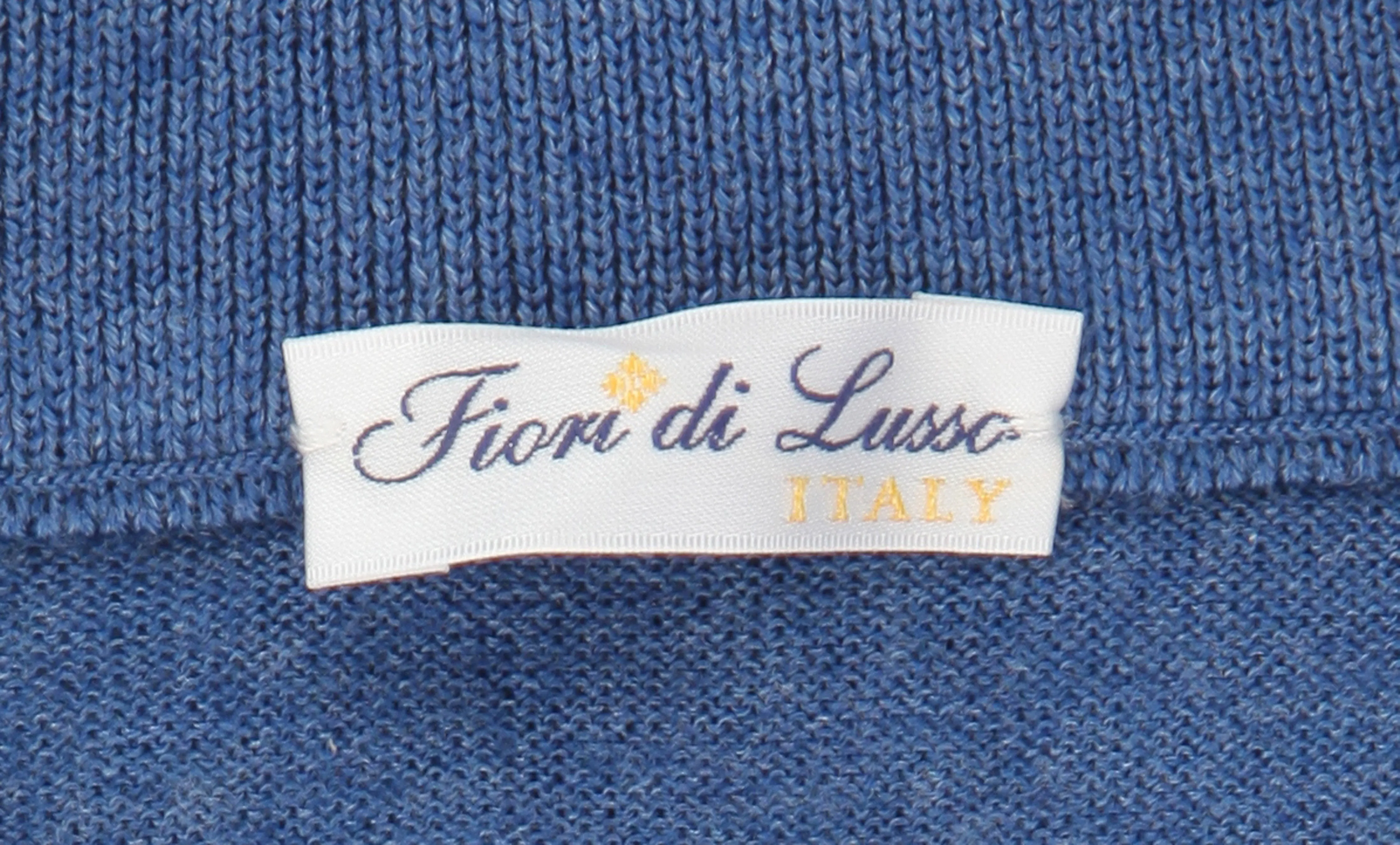 Fiori Di Lusso Blue 1/4 Zip Sweater