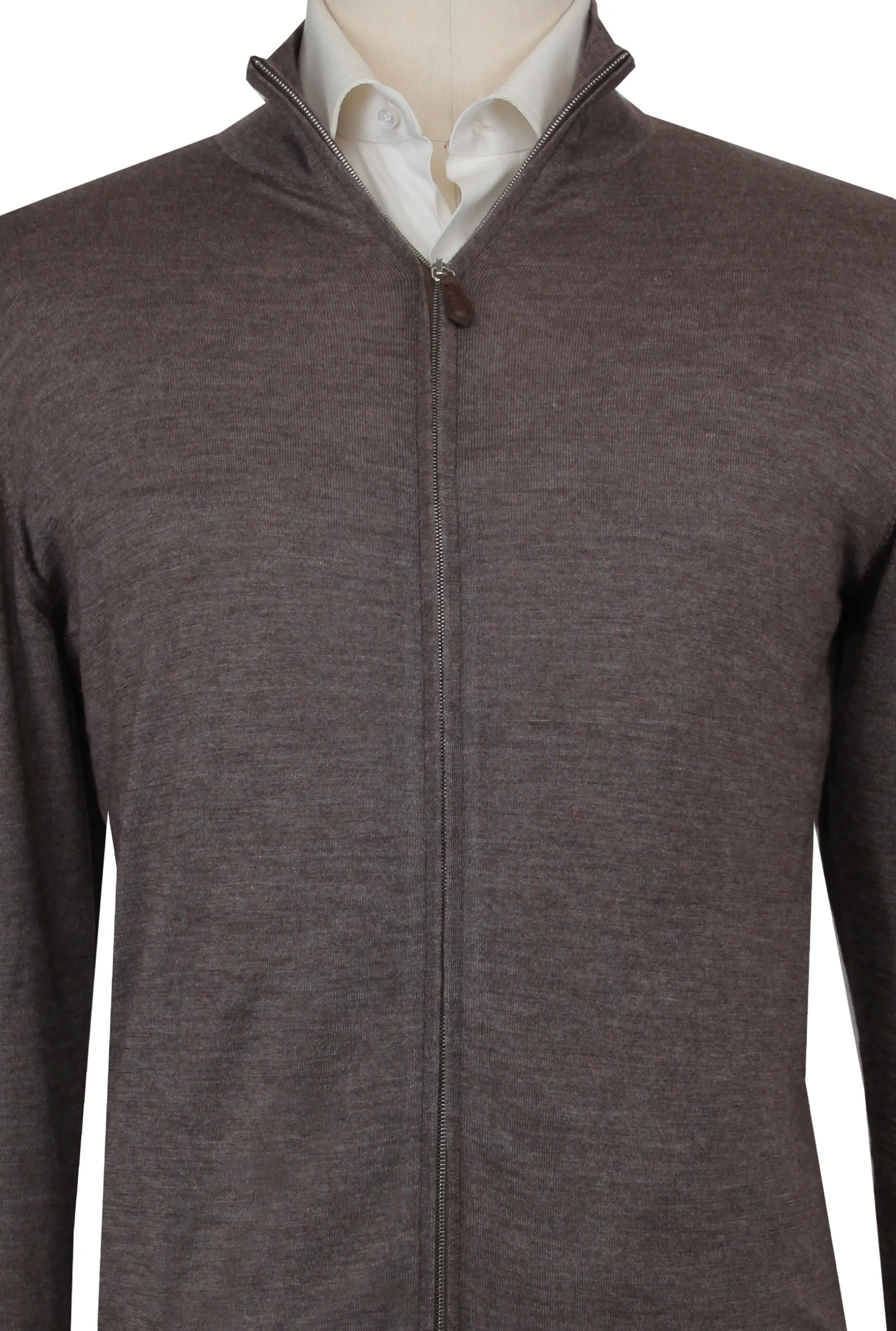 Fiori Di Lusso Brown Funnel Jacket
