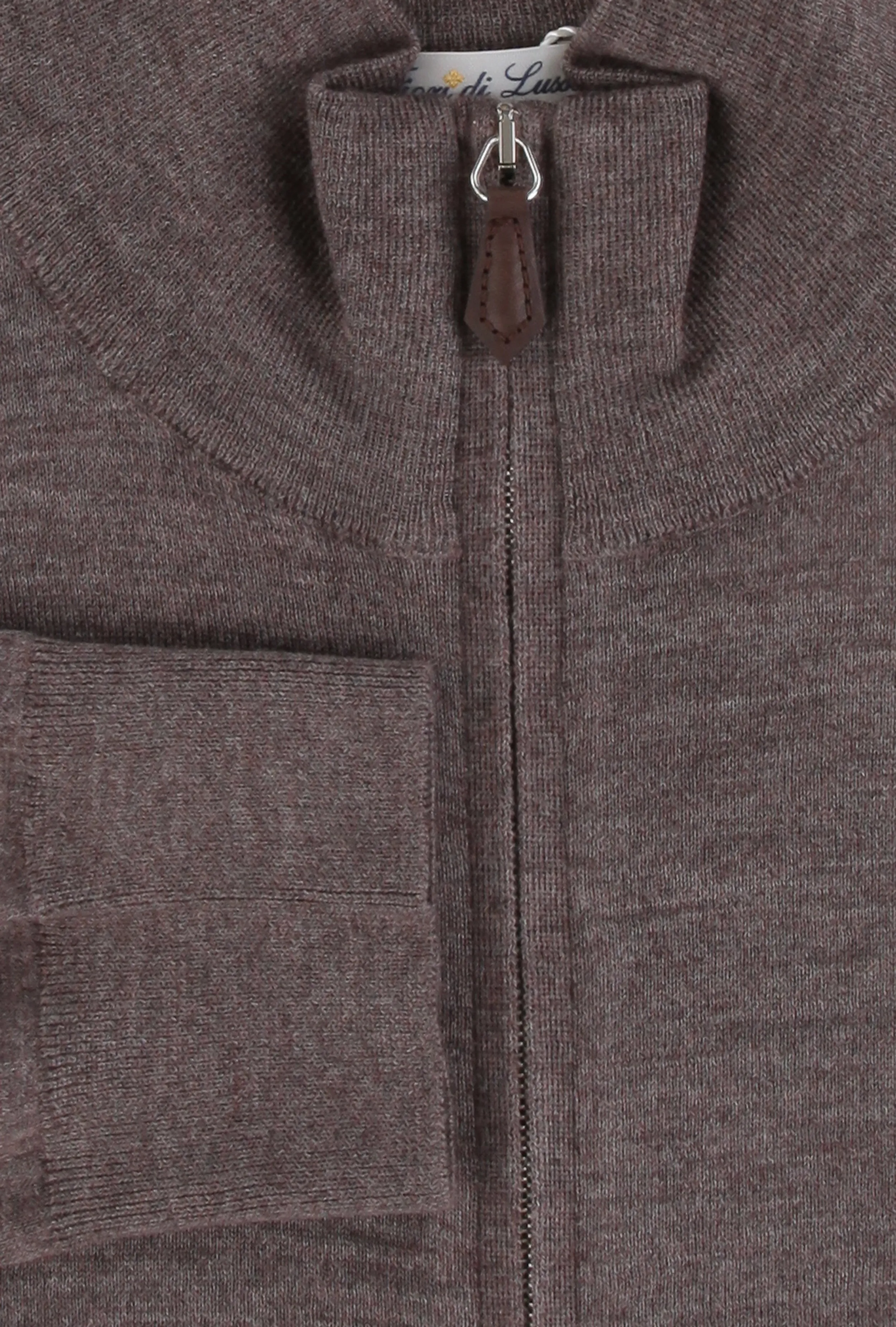 Fiori Di Lusso Brown Funnel Jacket