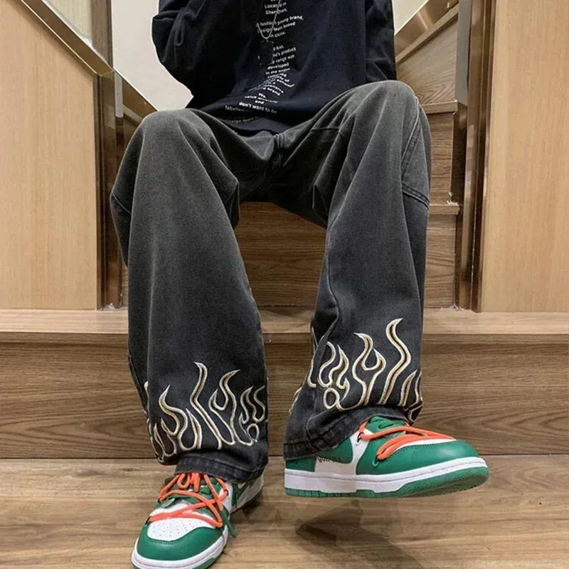 Flame Baggy Jeans