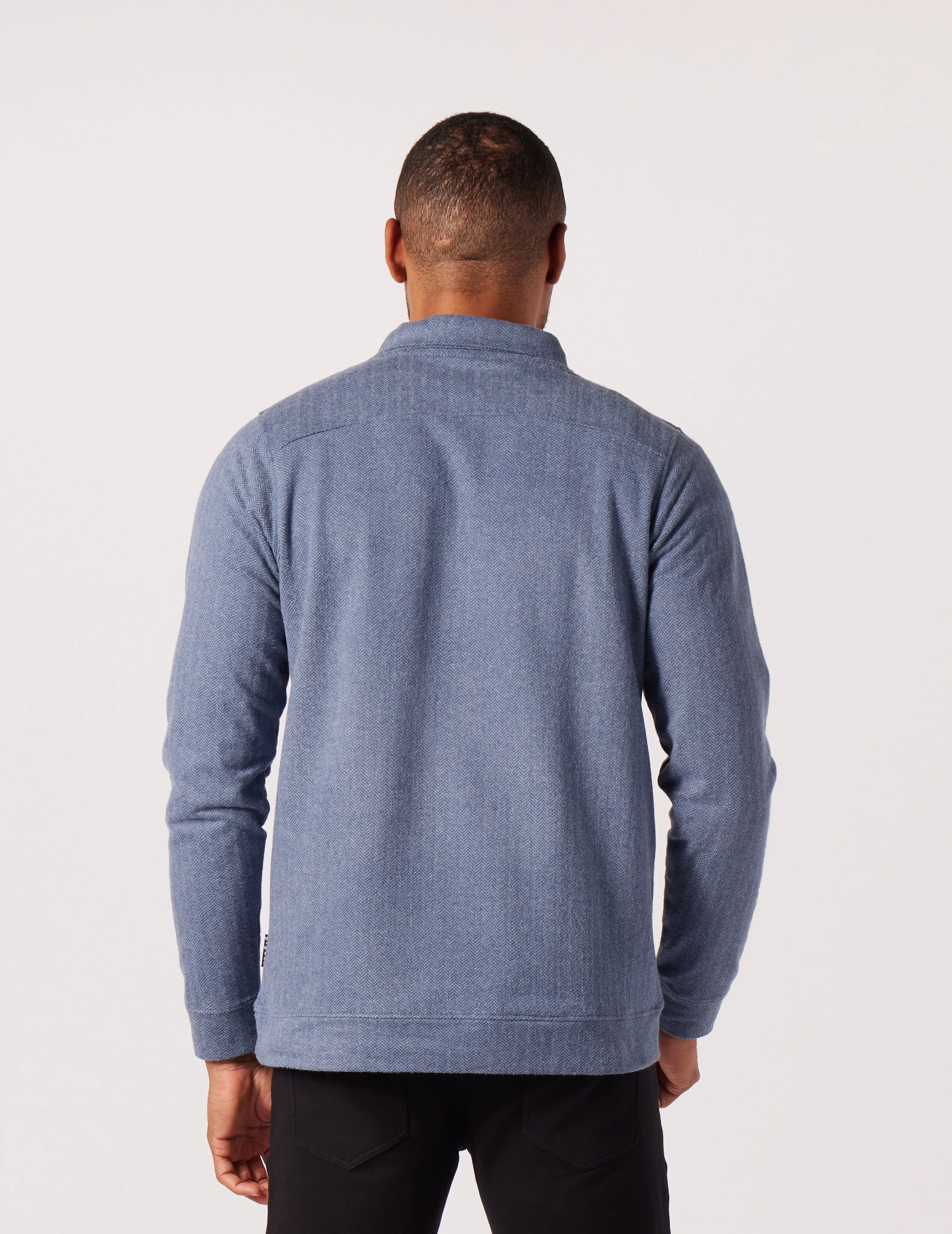 Fletcher 1/4 Zip: Washed Blue