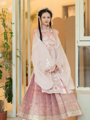Flower Dream Hanfu Dress Mamian Skirts