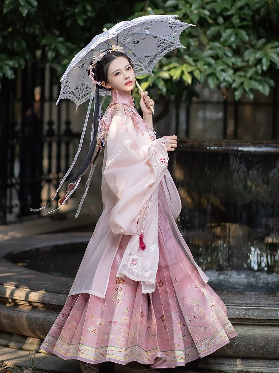 Flower Dream Hanfu Dress Mamian Skirts