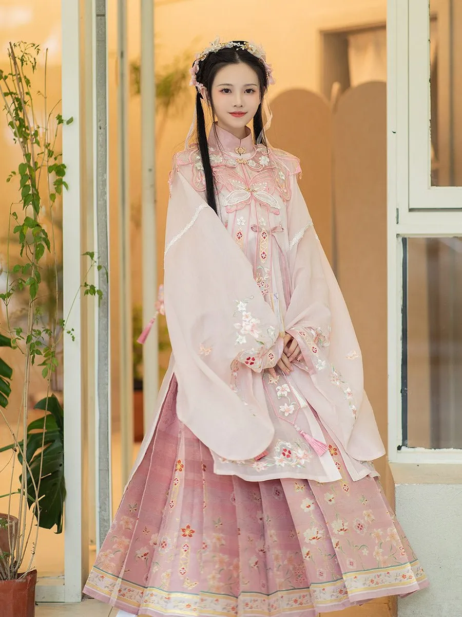 Flower Dream Hanfu Dress Mamian Skirts